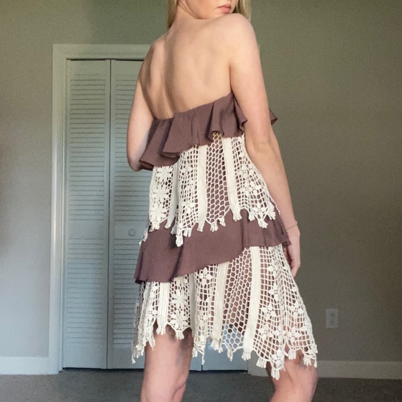 NWOT Judith March Lace Ruffle Tiered Dress - Picture 3 of 5